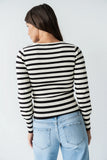 Waldorf Striped Top in Black