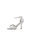 Lace Open Toe Stiletto Heels with Ankle Strap
