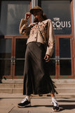 Preston Satin Skirt in Black FINAL SALE