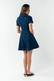 Carlie Denim Mini Dress in Dark Wash