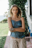 Berkley Lace Trim Tank in Teal