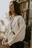Sasha Denim Jacket in Cream FINAL SALE
