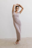 Ariah Ribbon Trim Sweater Dress in Lavender FINAL SALE