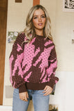 Felicity Abstract Sweater in Pink FINAL SALE
