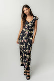 Asa Floral Maxi Dress in Black FINAL SALE