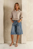 Alden Bermuda Shorts in Medium Wash FINAL SALE