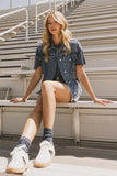 Jasmine Denim Vest in Medium Wash
