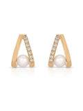 Pavé and Pearl Earrings
