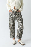 Jocelyn Barrel Jeans in Leopard