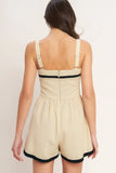 LOVELY LINE TAUPE ROMPER