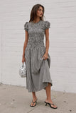 Opal Gingham Maxi Dress in Black