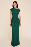 Ruched Off The Shoulder Black Mermaid Formal Dress