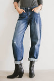 Tara Cuffed Barrel Jeans FINAL SALE