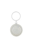 Womens Round Beaded Evening Clutch Bag