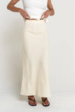 Ashlyn Textured Maxi Skirt in Natural