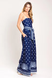 COASTAL SWAY POLKA DOT NAVY JUMPSUIT