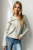 Jazmine Contrast Top in Grey FINAL SALE