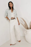Georgia Wide Leg Jeans in Cream FINAL SALE