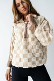 Sheri Checkered Half Zip FINAL SALE