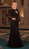 STEPHANIE GOWN MERMAID EVENING DRESS WITH JACKET