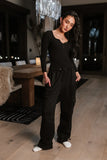 Joanna Cargo Sweatpants in Black FINAL SALE