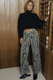 Kenzie Wide Leg Jeans in Zebra