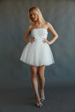 Grace Floral Applique Tulle Babydoll Mini Dress