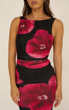 Priya Black Floral Maxi Dress