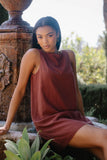 Aria Mini Dress in Brown