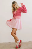 Kiara Striped Cardigan in Pink FINAL SALE