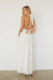 Arden Linen Halter Maxi Dress
