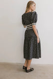 Kendra Ditsy Floral Midi Dress in Black FINAL SALE