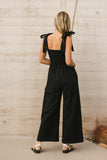 Kaia Crocheted Jumpsuit in Black FINAL SALE