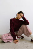 Monroe Knit Sweater in Burgundy FINAL SALE
