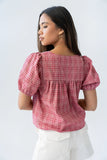 Briana Plaid Blouse