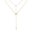 Dainty Layered Crescent Moon Necklace Set