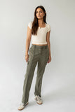 Gracie Straight Leg Pants in Olive FINAL SALE