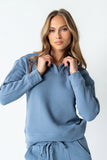 Patricia Collared Sweatshirt in Blue FINAL SALE