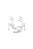 Gold Snake Wrap Open Toe High Heels Sandal