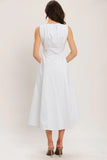 SEASIDE BRUNCH WHITE MIDI DRESS FINAL SALE