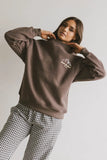 Aspen Ski Camp Crewneck in Brown FINAL SALE