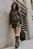 Kelsey Vegan Leather Mini Skirt