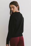 Meli Button Front Knit Sweater in Black FINAL SALE
