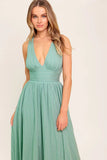 SUNSHINE ON MY MIND SAGE CROSS BACK MAXI DRESS