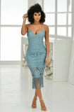 Khaleesi Dress Mercury Lace Dress With Fringe FINAL SALE