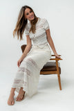 Lexie Lace Midi Skirt in Cream