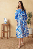 BEACH DAY TOP SKIRT SET BLUE WHITE