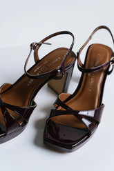 Josie Block Heel in Burgundy
