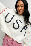 USA Oversized Sweater in Off White FINAL SALE