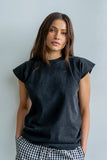 Vinnie Muscle Tee in Black